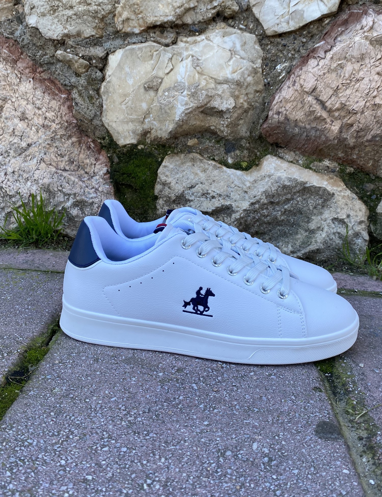 US GRAND POLO ανδρικά λευκά casual sneakers GPM524000
